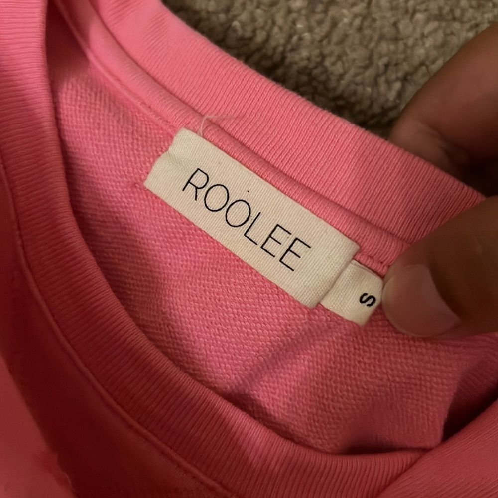 Pink Ruffled Hem Women’s Sweatshirt - Picture 7 of 7